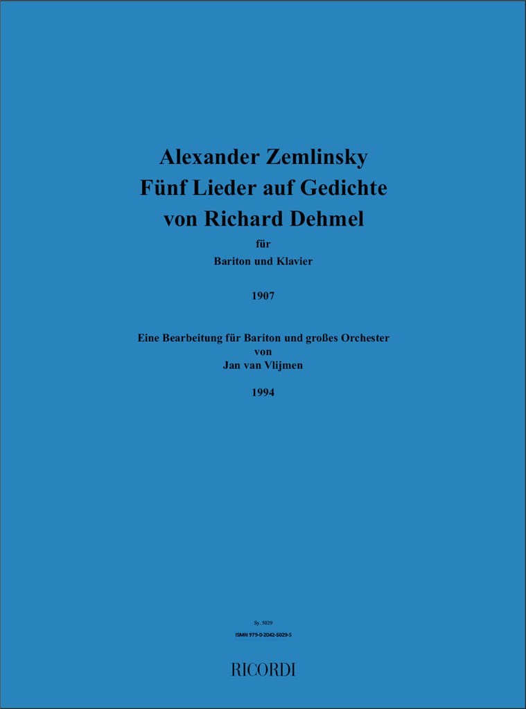 5 Lieder Nach Gedichten Vonrich